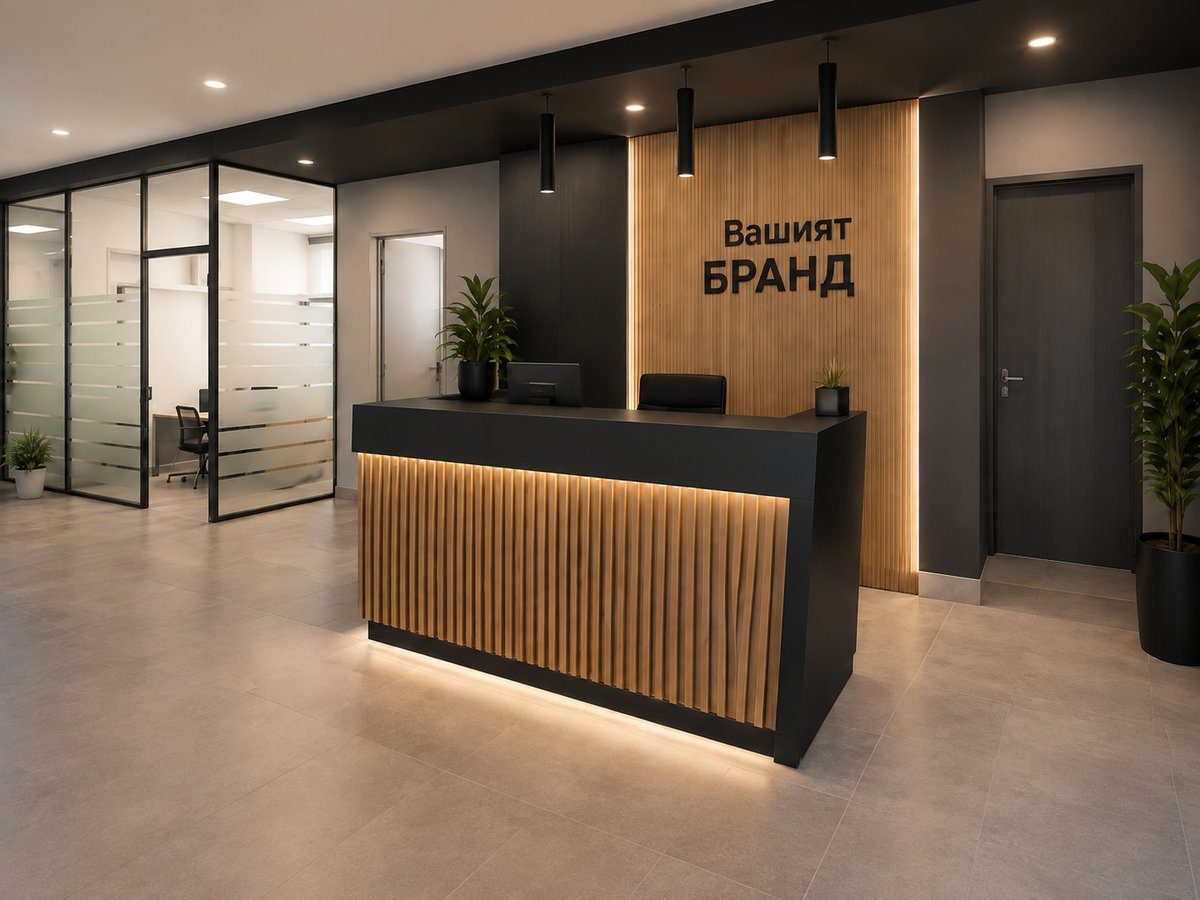 Рецепция по поръчка за офис – мебели за бизнеса от RG mebel